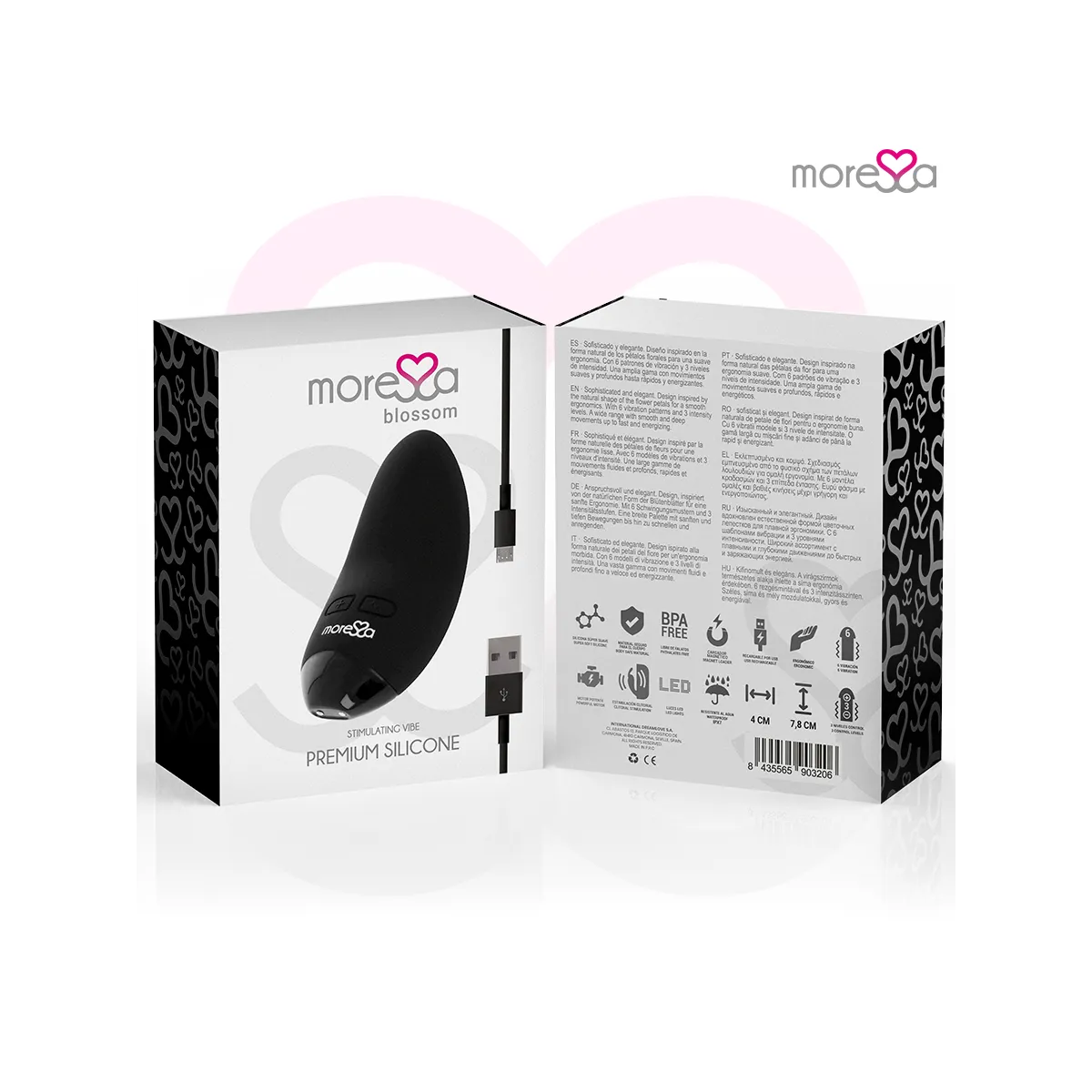 Blossom Schwarzer Vibrator von Moressa | Fesselliebe.de