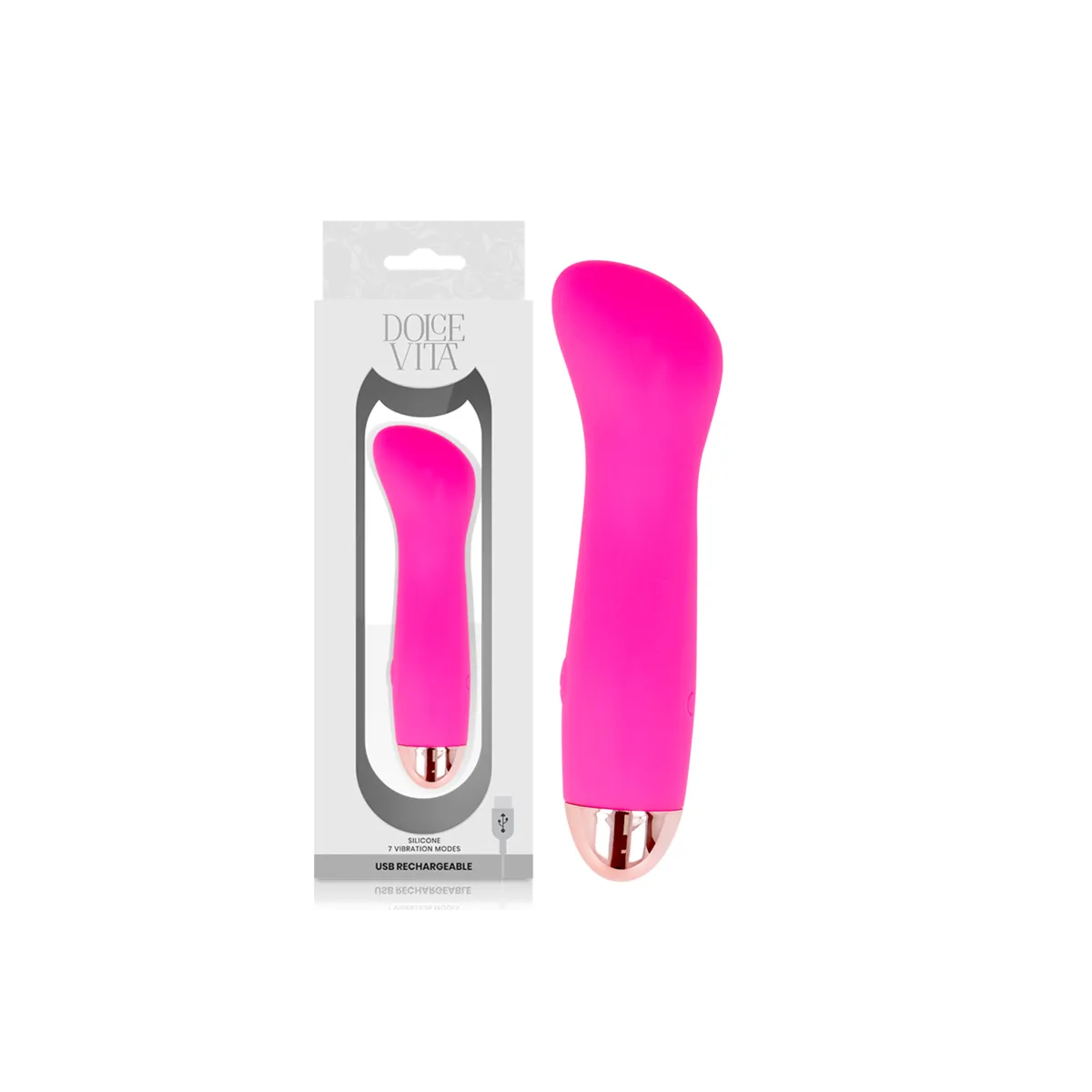 Aufladbarer Vibrator eine Rosa 7 Geschwindigkeit von Dolce Vita | Fesselliebe.de