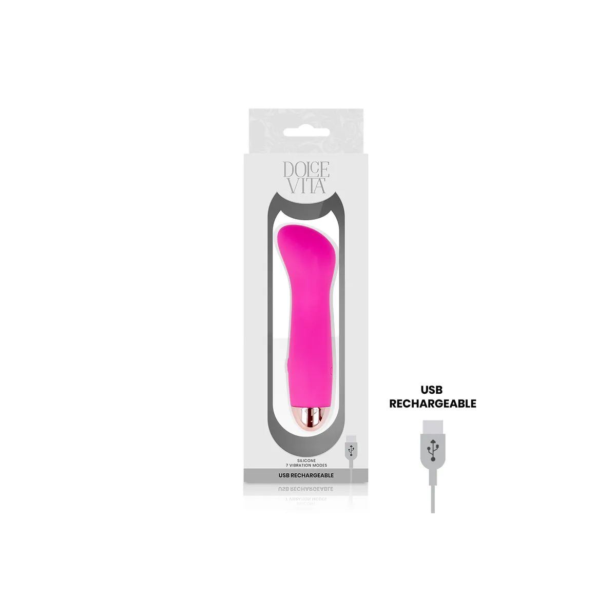 Aufladbarer Vibrator eine Rosa 7 Geschwindigkeit von Dolce Vita | Fesselliebe.de