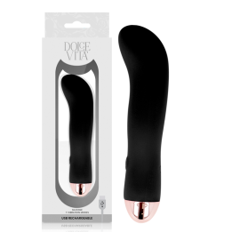Aufladbarer Vibrator Zwei Schwarz 7 Geschwindigkeit von Dolce Vita | Fesselliebe.de