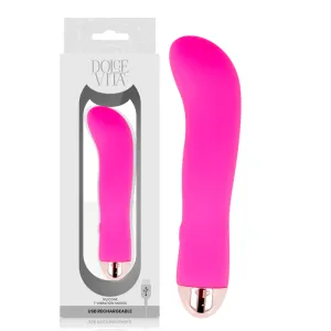 Aufladbarer Vibrator Zwei Rosa 7 Geschwindigkeiten von Dolce Vita | Fesselliebe.de