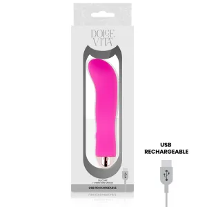 Aufladbarer Vibrator Zwei Rosa 7 Geschwindigkeiten von Dolce Vita