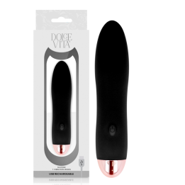 Aufladbarer Vibrator Vier Schwarz 7 Geschwindigkeiten von Dolce Vita | Fesselliebe.de