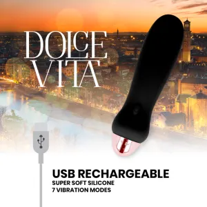 Aufladbarer Vibrator Fünf Schwarz 7 Geschwindigkeiten von Dolce Vita