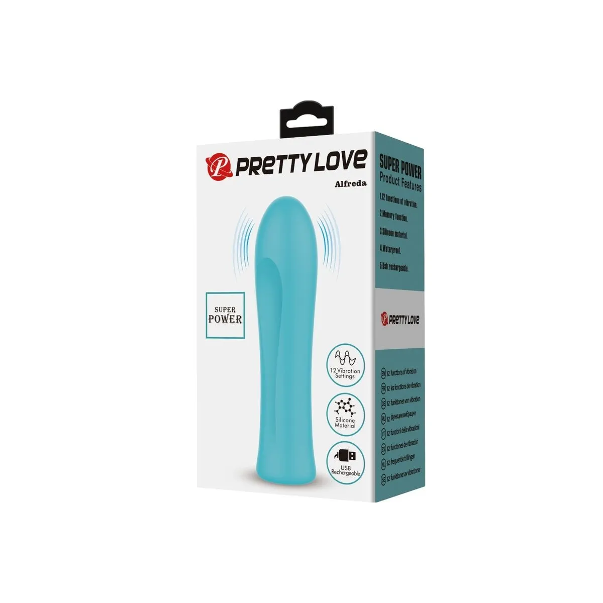 Alfreda Super Power Vibrator Wassergrün von Pretty Love Flirtation | Fesselliebe.de
