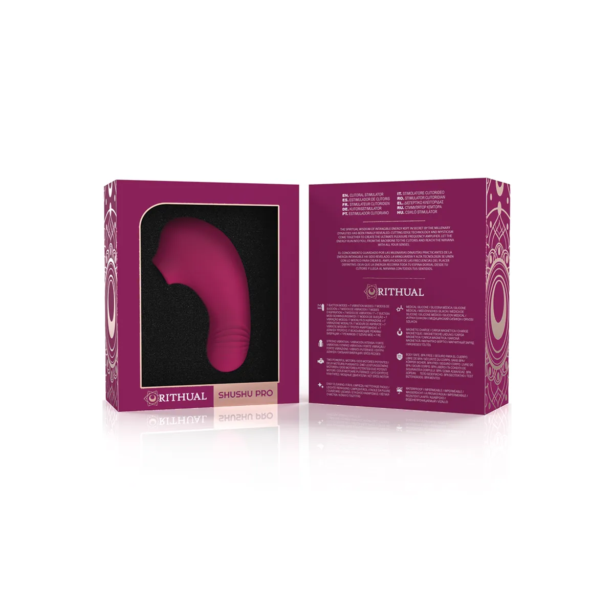 Shushu Pro Pocket Klitoristimulator 2 Leistungsfhige Orchideenmotoren von Rithual | Fesselliebe.de