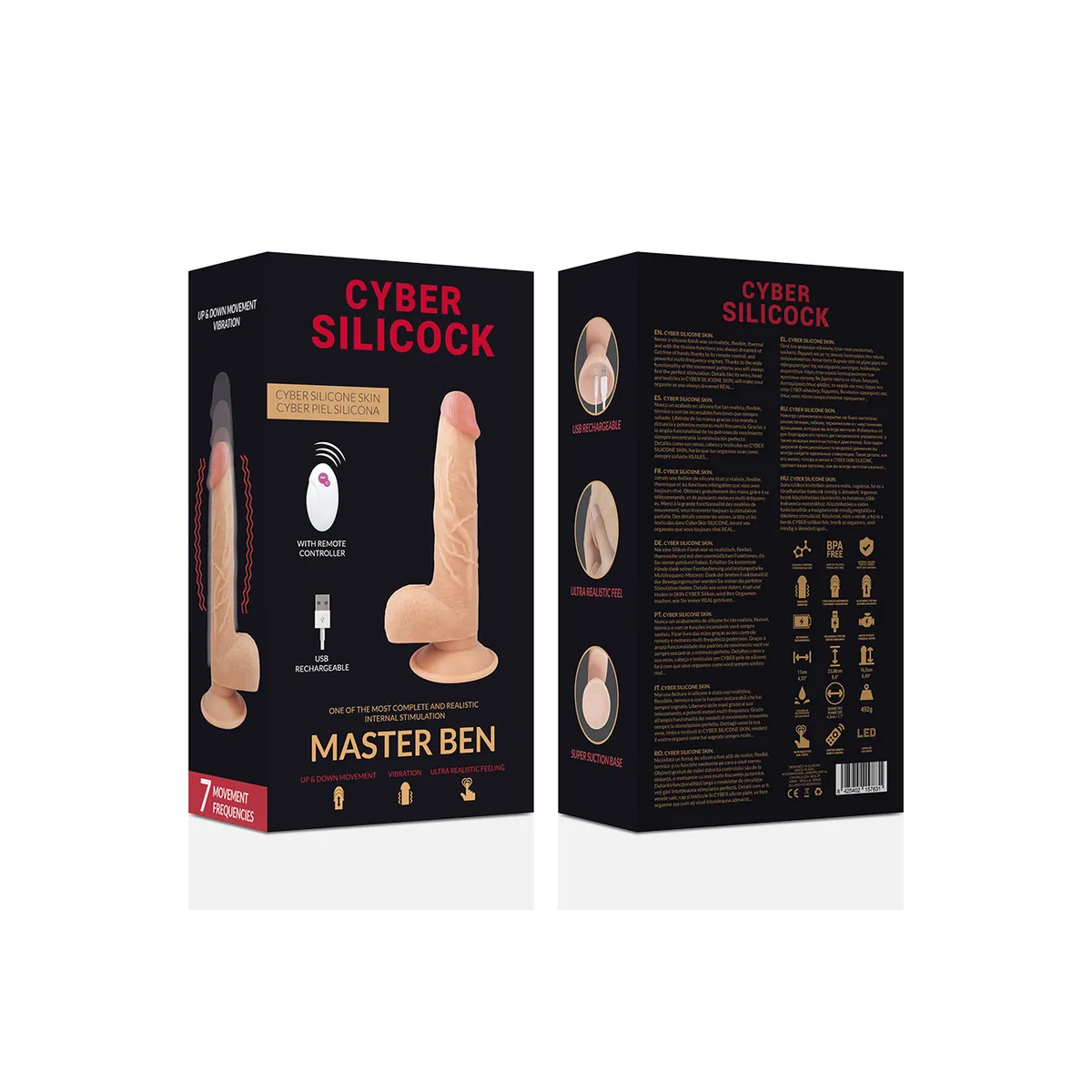 Fernbedienung Realistisch Master Ben 23,88 cm -O- 4,3 cm von Cyber Silicock | Fesselliebe.de