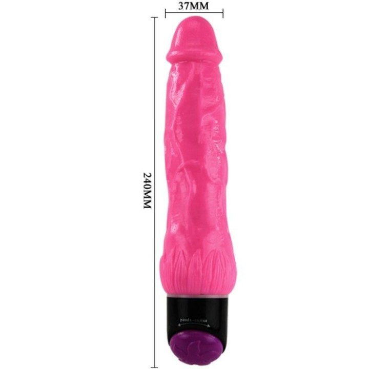 Bunter Sex Realistischer Vibrator Rosa 24 cm von Baile | Fesselliebe.de
