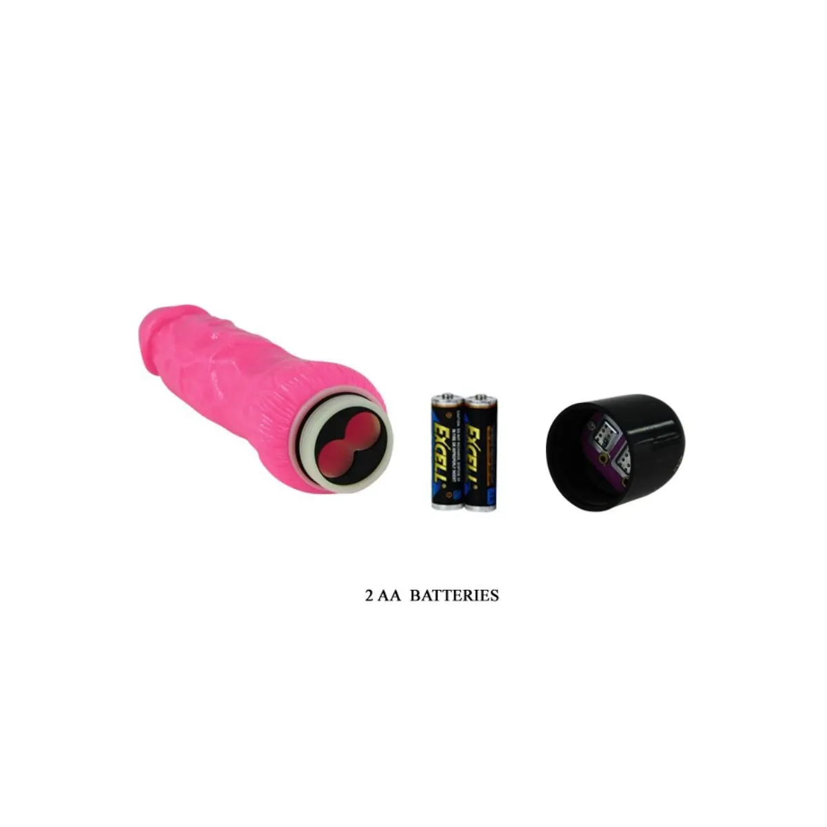 Bunter Sex Realistischer Vibrator Rosa 24 cm von Baile | Fesselliebe.de