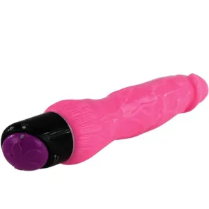 Bunter Sex Realistischer Vibrator Rosa 24 cm von Baile