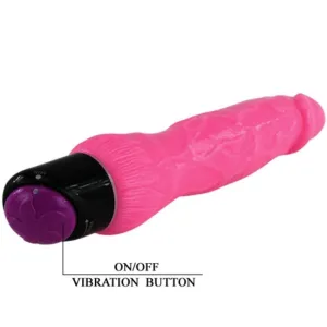 Bunter Sex Realistischer Vibrator Rosa 24 cm von Baile