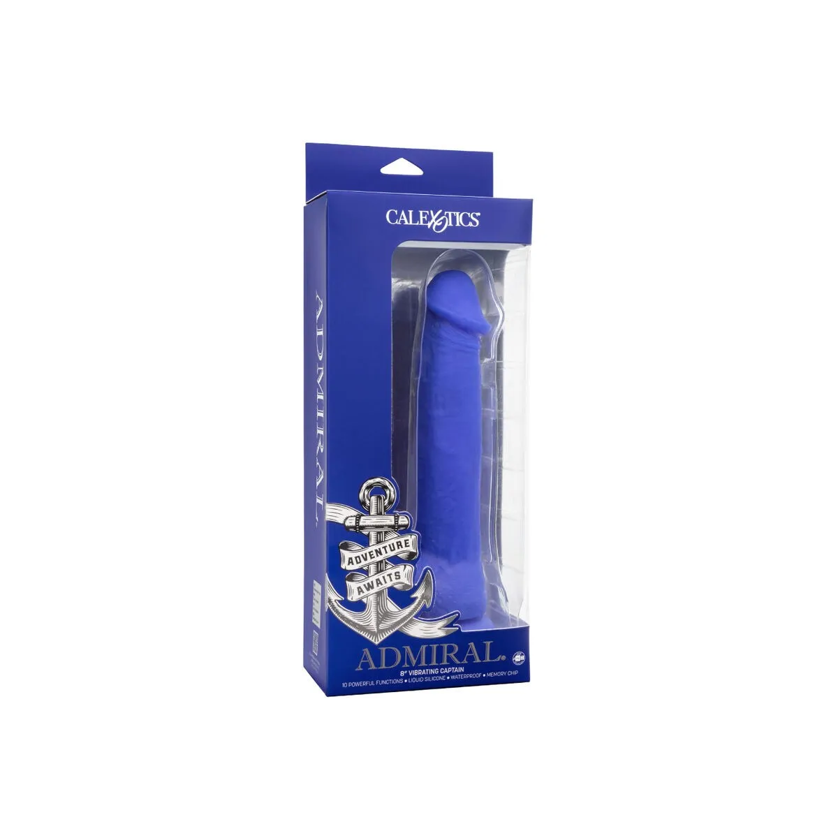 Admiral Kapitn Realistischer Dildo-Vibrator Blau von Calexotics | Fesselliebe.de