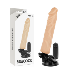 Realistischer Vibrator mit Fernbedienung natürlicher 21 cm -O- 4 cm von Basecock | Fesselliebe.de