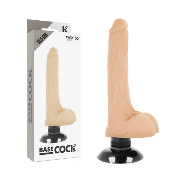 Realistischer Vibrator 2-1 natürlich 18,5 cm -O- 4 cm von Basecock | Fesselliebe.de
