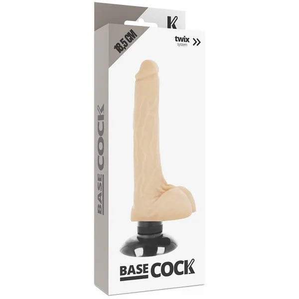 Realistischer Vibrator 2-1 natürlich 18,5 cm -O- 4 cm von Basecock | Fesselliebe.de