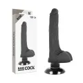 Realistischer Vibrator 2-1 Schwarz 18,5 cm -O- 4 cm von Basecock