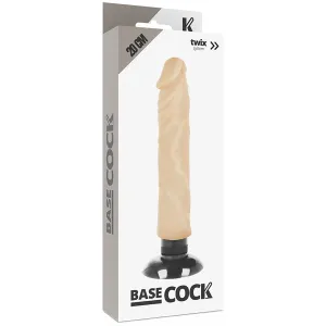 Realistischer Vibrator 2-1 natürlich 20 cm -O- 4 cm von Basecock