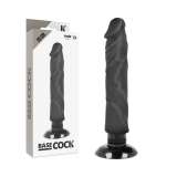 Realistischer Vibrator 2-1 Schwarz 20 cm -O- 4 cm von Basecock | Fesselliebe.de