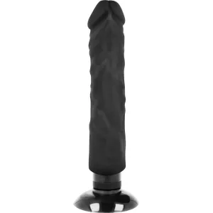 Realistischer Vibrator 2-1 Schwarz 20 cm -O- 4 cm von Basecock