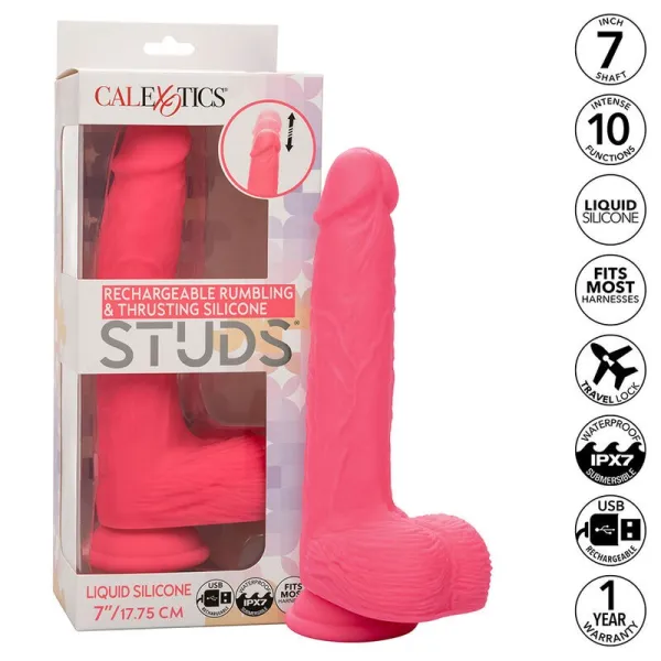 Ststück Realistischer Vibrator 10 Vibrationen Rosa von Calexotics | Fesselliebe.de