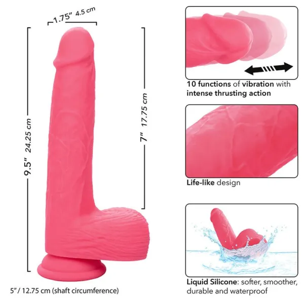 Ststück Realistischer Vibrator 10 Vibrationen Rosa von Calexotics | Fesselliebe.de