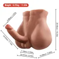 Bertlett Dildo Ass Realistischer Dildo und Anus-Masturbator Frontposition mit Stossfunktion 18 cm von Xise