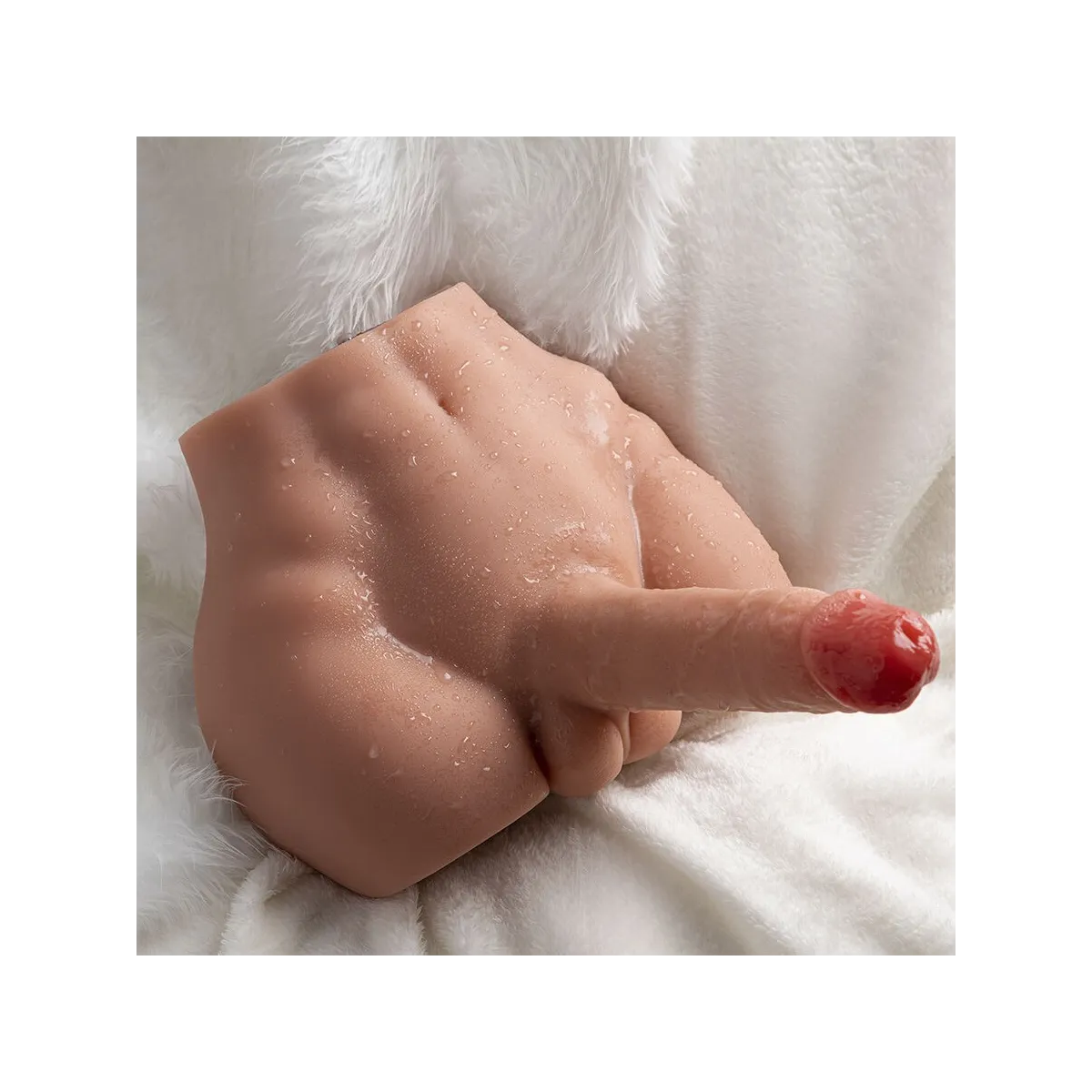 Realistischer Dildo-Masturbator mit Frontposition und Stossfunktion, 17,5 cm von Xise | Fesselliebe.de