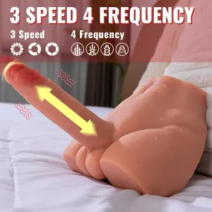 Realistischer Dildo-Masturbator mit Frontposition und Stossfunktion, 17,5 cm von Xise