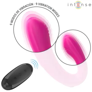 Janet Doppelter U-Förmiger Stimulator und Vibrator mit Fernbedienung Rosa von Intense Couples Toys