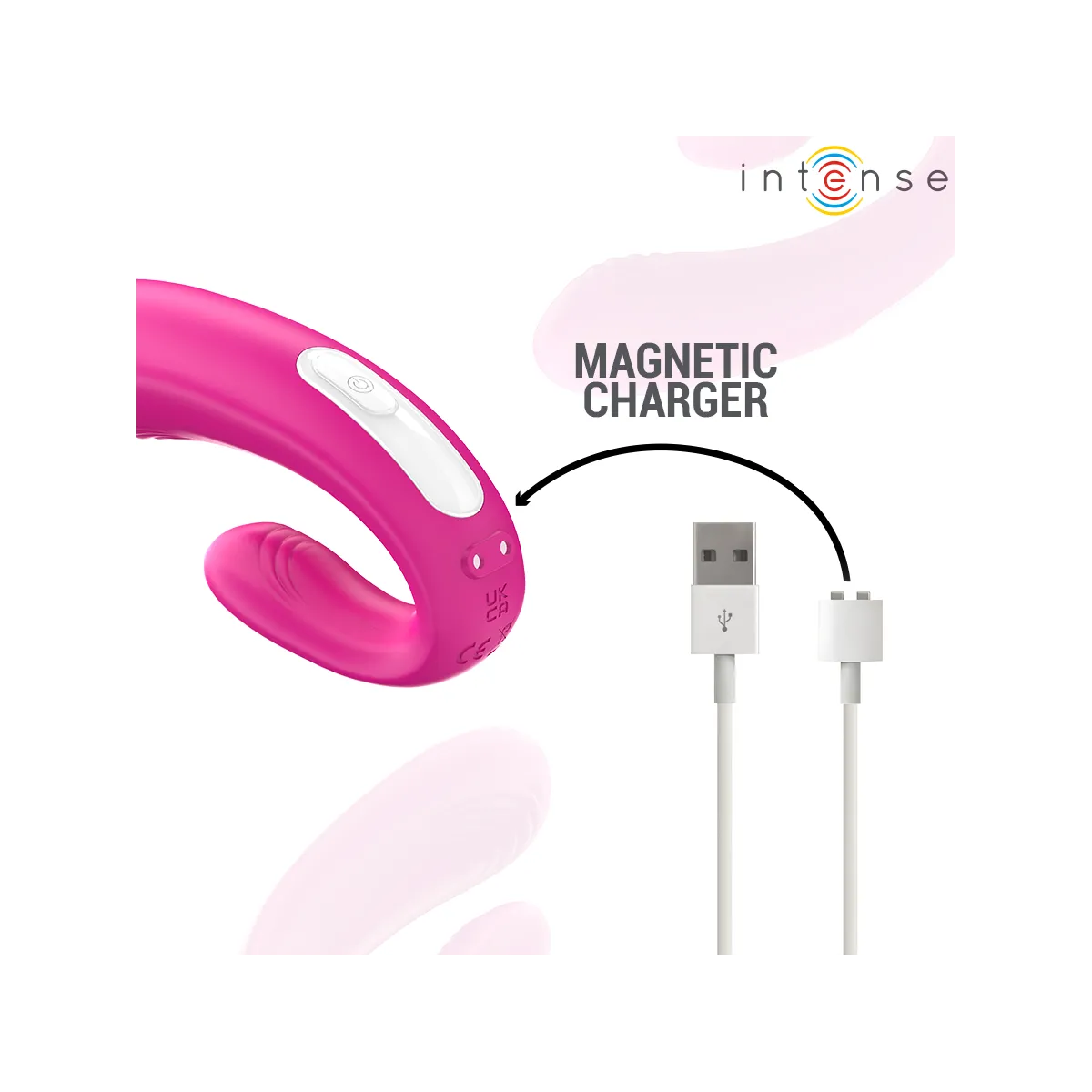 Janet Doppelter U-Förmiger Stimulator und Vibrator mit Fernbedienung Rosa von Intense Couples Toys | Fesselliebe.de