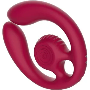 Gizi Duo Paarstimulator mit Fernbedienung Burgund von Snail Vibe