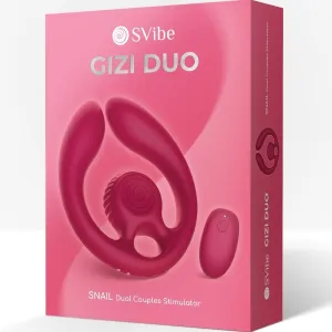 Gizi Duo Paarstimulator mit Fernbedienung Burgund von Snail Vibe