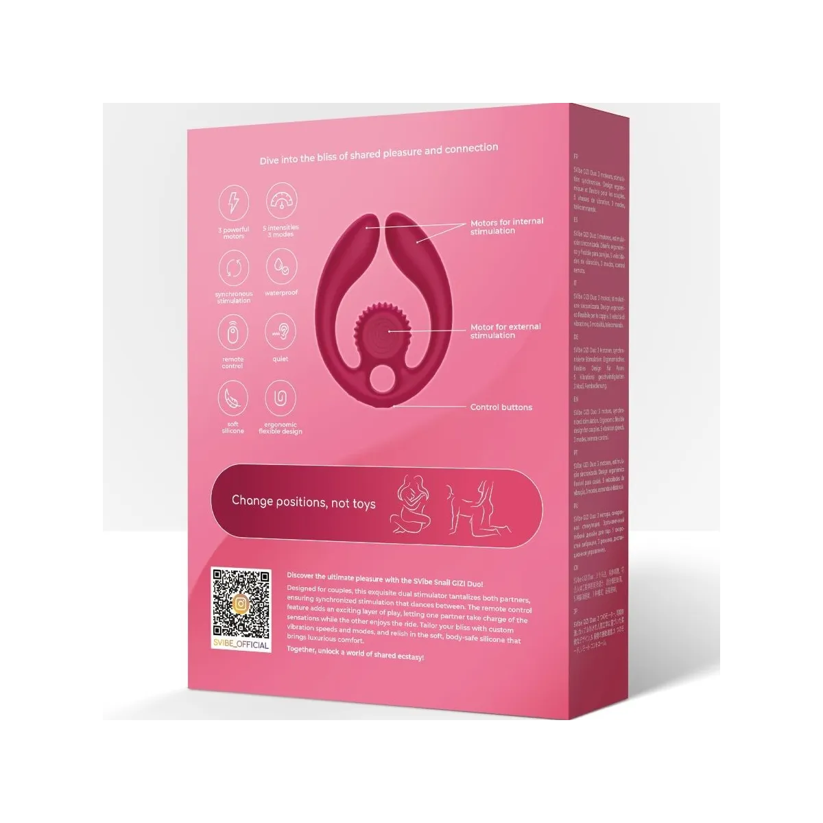 Gizi Duo Paarstimulator mit Fernbedienung Burgund von Snail Vibe | Fesselliebe.de