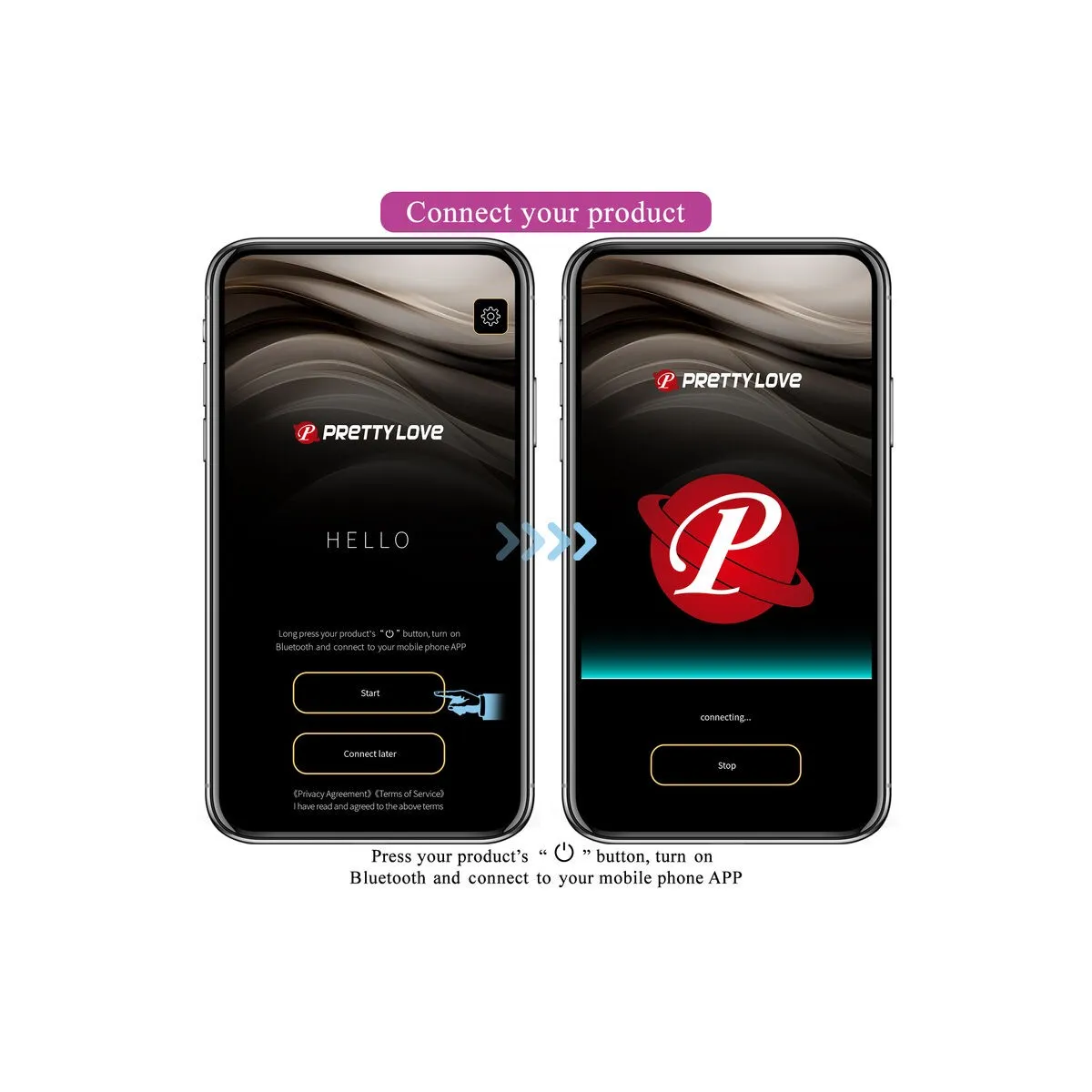 Hector Electroshock Vibrator Per App-Steuerung Lila von Pretty Love High Grade | Fesselliebe.de