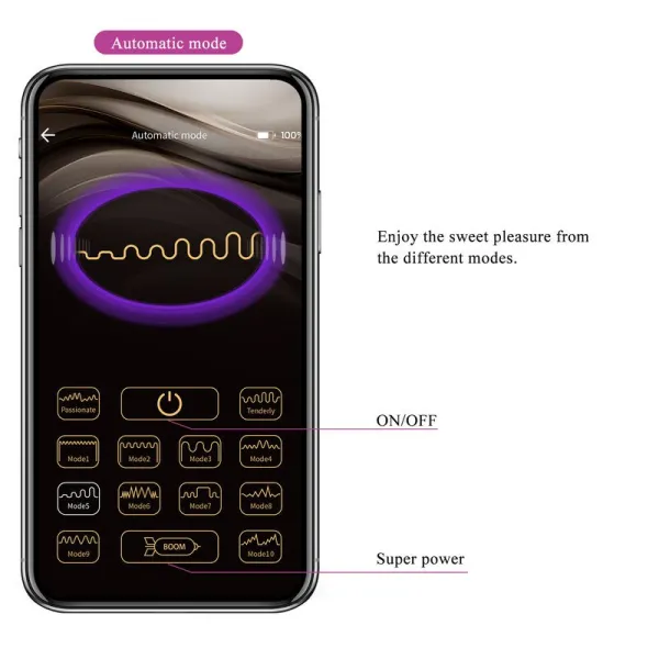 Hector Electroshock Vibrator Per App-Steuerung Lila von Pretty Love High Grade | Fesselliebe.de