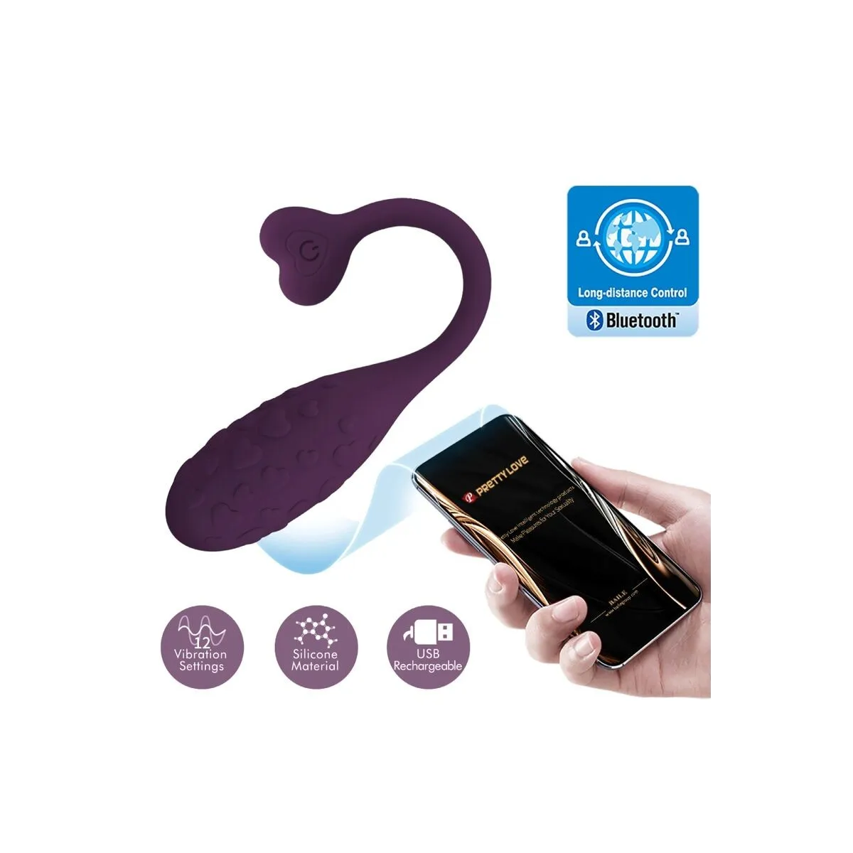 Fisherman App-Gesteuertes Vibrierendes Ei Lila von Pretty Love Smart | Fesselliebe.de