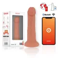 Grosser Bogotá-Vibratordildo, 9 Geschwindigkeiten, natürlich, 22 cm -O- 4,5 cm - Kostenlose App von Oninder
