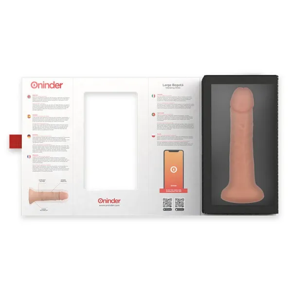 Grosser Bogotá-Vibratordildo, 9 Geschwindigkeiten, natürlich, 22 cm -O- 4,5 cm - Kostenlose App von Oninder | Fesselliebe.de