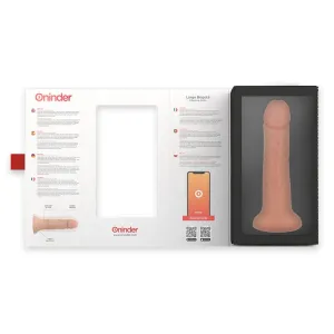 Grosser Bogotá-Vibratordildo, 9 Geschwindigkeiten, natürlich, 22 cm -O- 4,5 cm - Kostenlose App von Oninder