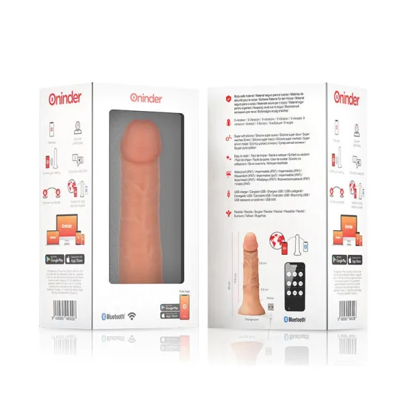 Mittlerer Bogotá-Vibratordildo mit 9 Geschwindigkeiten natürlich 20 cm -O- 4,2 cm - Kostenlose App von Oninder | Fesselliebe.de