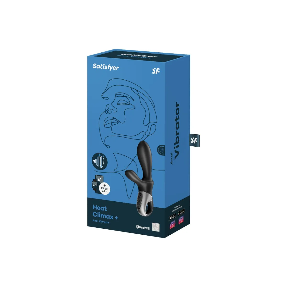 Heat Climax+ Anal Vibrator App Schwarz von Satisfyer Connect | Fesselliebe.de