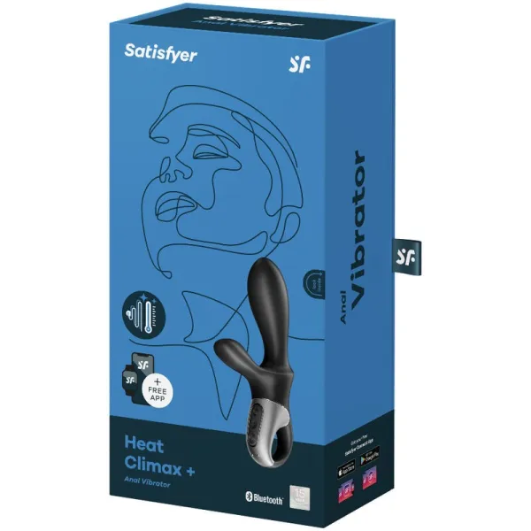 Heat Climax+ Anal Vibrator App Schwarz von Satisfyer Connect | Fesselliebe.de