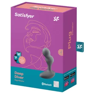 Deep Diver Vibrating Plug App Grau von Satisfyer Connect