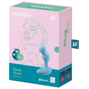 Deep Diver Vibrating Plug App Blau von Satisfyer Connect