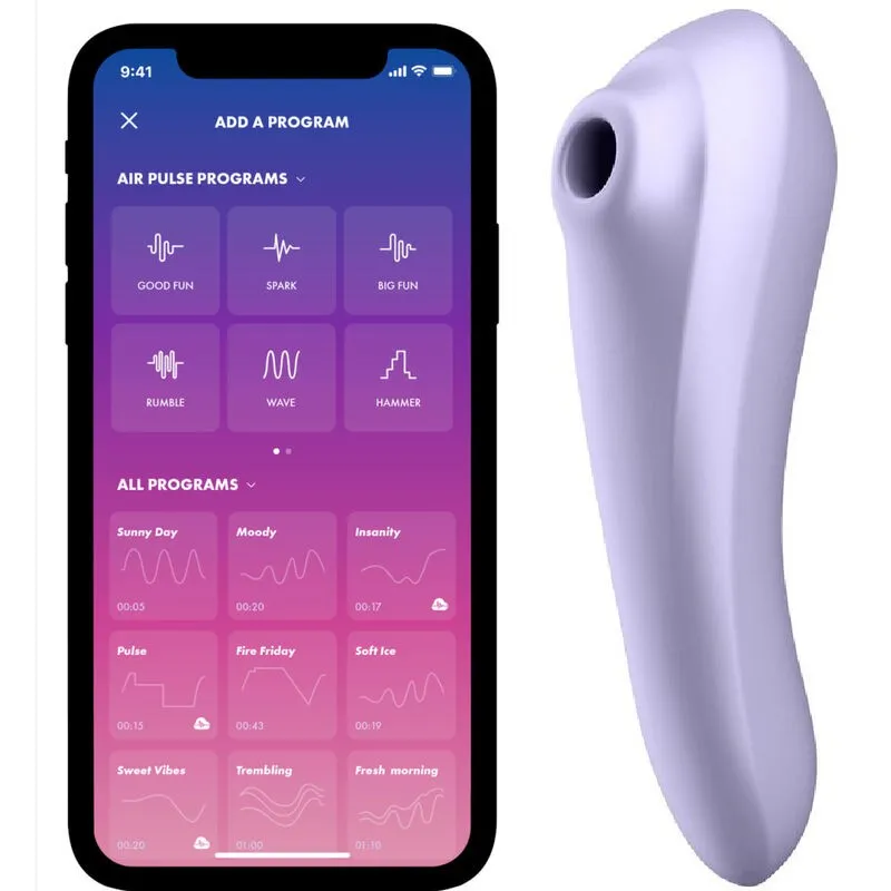 Dual Pleasure Air Pulse Vibrator Mauve von Satisfyer Connect | Fesselliebe.de