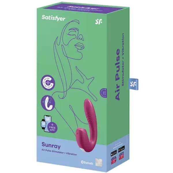 Sunray Stimulator und Vibrator App Rot von Satisfyer Connect | Fesselliebe.de
