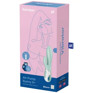 Air Pump Bunny 5+ aufblasbare Rabbitvibrator-App Grün von Satisfyer Connect