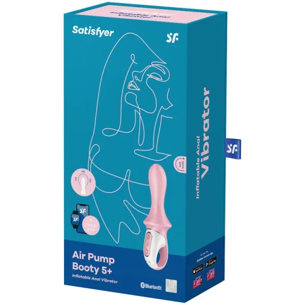 Air Pump Booty 5+ aufblasbarer Analvibrator Rosa von Satisfyer Connect | Fesselliebe.de