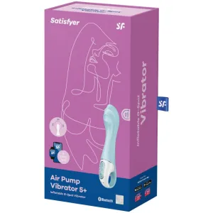 Air Pump Vibrator 5+ aufblasbare G-Spot-Vibrator-App Blau von Satisfyer Connect