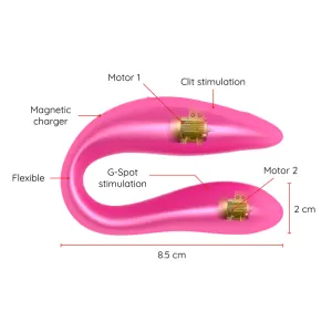 Lisboa G-Spot- und Klitoralstimulator Rosa - Kostenlose App von Oninder